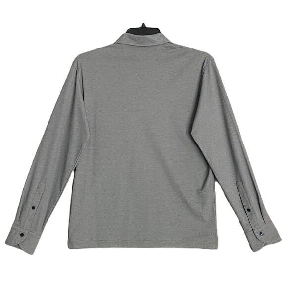 Daniel Cremieux Men's Medium Long Sleeve Polo Pima Cotton Navy Heather NEW - Picture 4 of 11